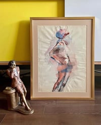 Image 1 of Standing Nude, Original Watercolour by Rozsa Mezei