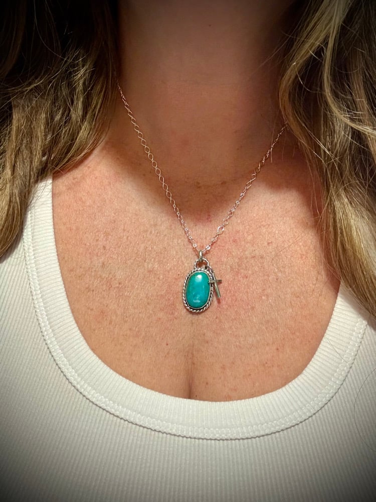 Image of Dainty Kingman & Cross Necklace (4) 🩵