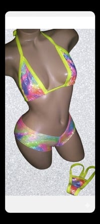 Image 1 of 3 PC Hologram Booty Shorts Set 4 Prints!