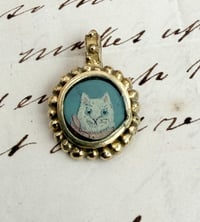 Image 1 of Tiny White Cat Pendant 
