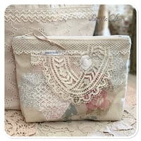 Image 1 of sewing zipper purse and needle book French lace