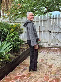 Image 7 of Kylie Jane Cropped Cape jacket - grey/black boucle