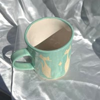 Image 2 of Aqua Retro Cats Mug
