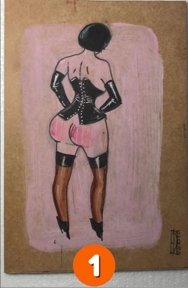 Image of Small fetish paintings on wood