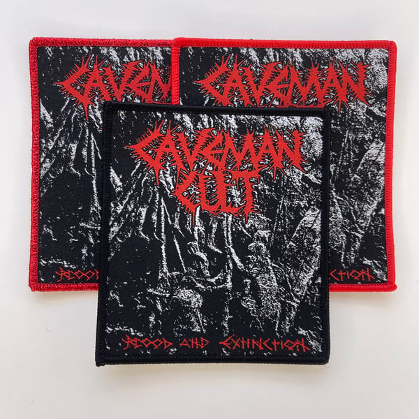 Image of Caveman Cult - Blood And Extinction Woven Patch