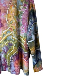 Image 8 of XXL Unisex Adult Soft Long Sleeve Tee in Autumn Geode Ice Dye