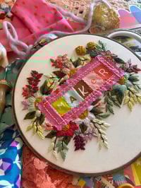 Image 3 of 8” ‘Maker’ letters floral hoop