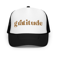 Image 3 of Gratitude Trucker(Dark Tan on Black-Pink/White-Blk/White)