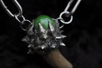 Image 4 of Dead Good green Marble and deer antler necklace