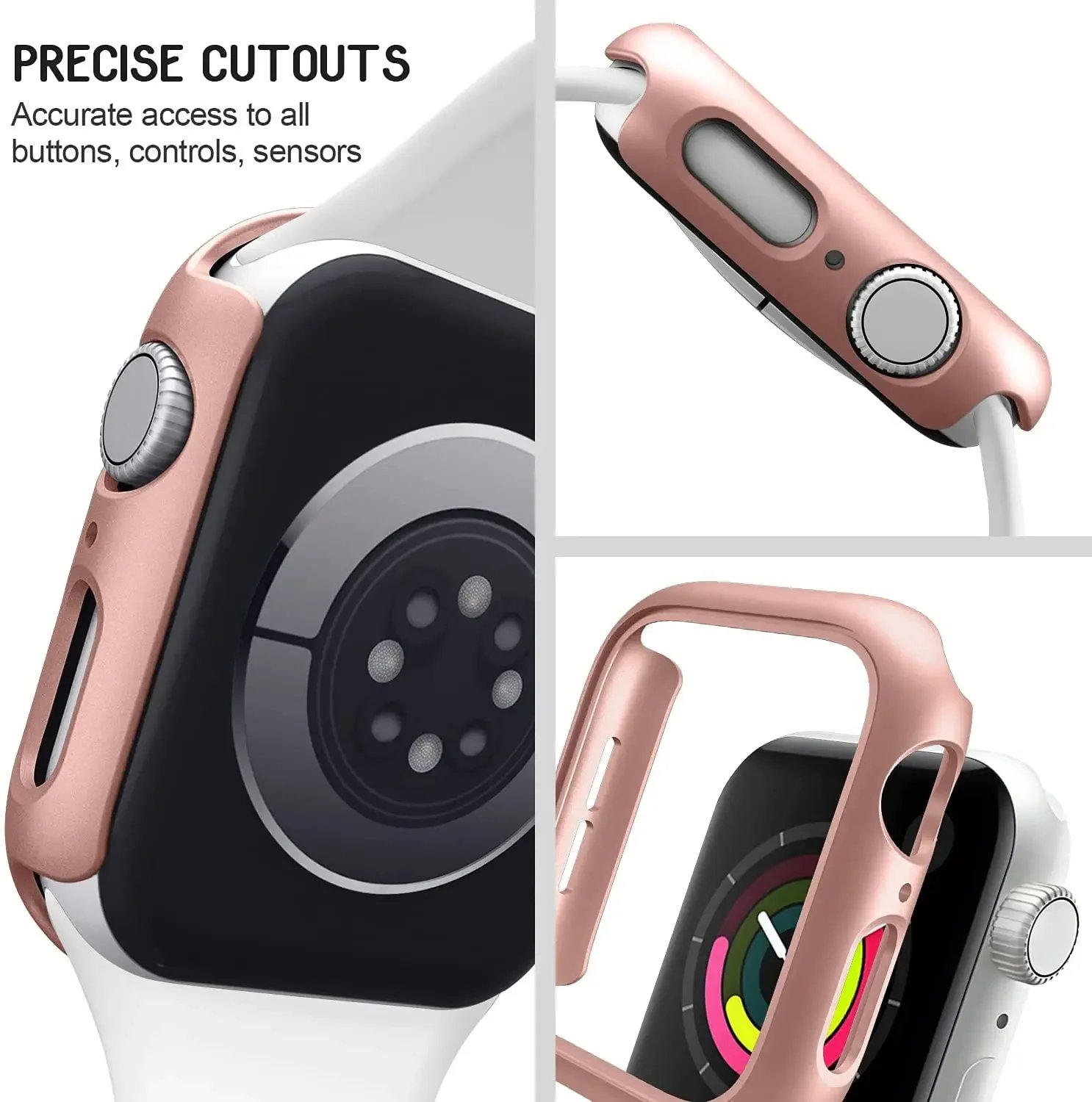 Image of Cover for Apple Watch Case 45mm 41mm 44mm 40mm 42mm 38mm 46 49 mm Accessories PC Protector bumper iW