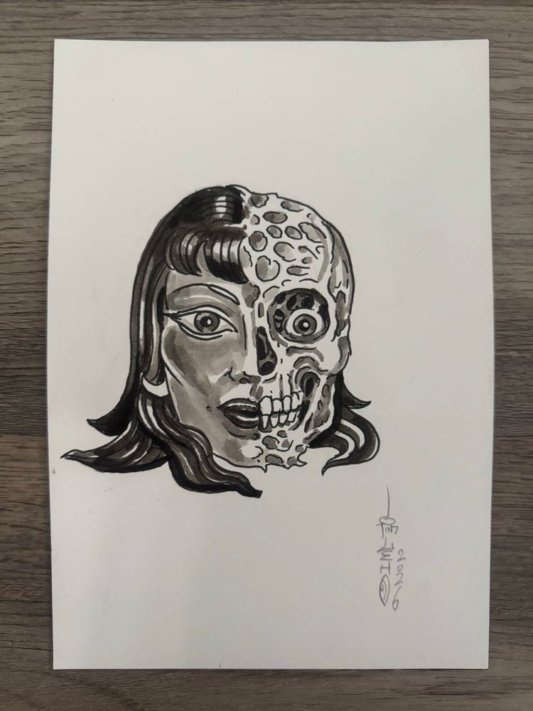 Image of Tim Lehi “Front Dead Lady Study” Original Art