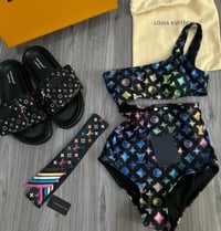 MULTI COLOR RAINBOW SWIMWEAR SET