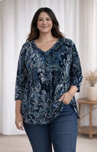 Image 1 of New 26/28w Catherine’s Velvet top #722*15