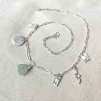 Aquamarine Charm Necklace 