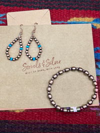 Image 3 of Oxidized Copper Earrings 