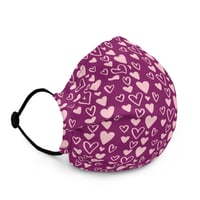 Image 3 of PINK HEARTS FACE MASKS
