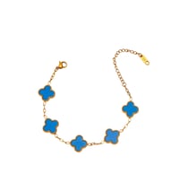 Blue&Gold Clover Bracelet *pre order*