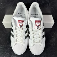 Image 3 of ADIDAS PHILIP COLBERT X SUPERSTAR SAVE THE LOBSTER WOMENS SHOES SIZE 7.5 WHITE BLACK RED NEW