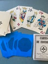 Cartes de fantaisie, vintage, Grimaud, jeu « Gerente » dos bleu