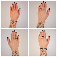 Image 2 of The Little Stone Magnetic Ring w/ Silver Caps Collection