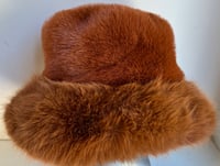 Burnt Orange Soft Fluffy Fur Bucket Hat