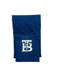 Blue sleeve white combo logo