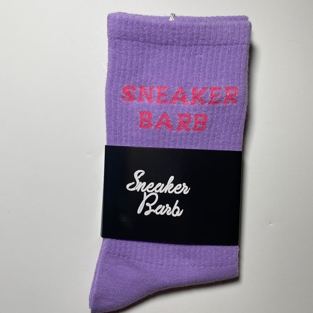 Image of Purple and pink socks