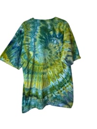 Image 6 of XL Adult Combed Cotton Tee in Sublime Spiral Ice Dye