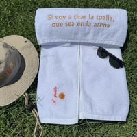 Image 1 of White Embroidered Towels – Rayando el Sol Summer Collection