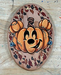 RTS Wood Art- Pumpkin Frankie Hunk