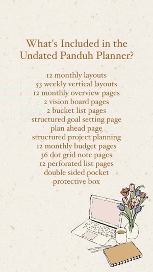 Image of Undated Panduh Planner