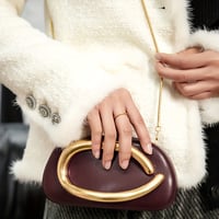 Image 16 of FOREVER MIYIN Women's Vintage Elegant Mini Handbag - Burgundy & Golden Luxury Purse with Magnetic Cl