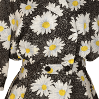 Image 5 of Vintage Handmade Daisy Print Peplum Top - Size S/M 