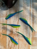 3" Chubby Minnow Split tail - Electric Blue