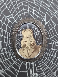 Image 2 of Vintage Brooches-  1940s engravings page & preserved spider webs - 8