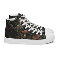 Image 5 of Grunge Style Nature Inspired Mushrooms/Fungus Women’s high top canvas shoes