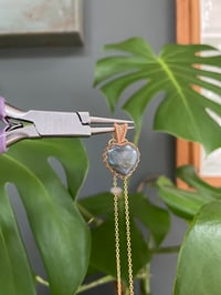 Image 4 of Gold Labradorite Heart Crystal Necklace