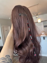 Image 3 of Glorified Record  Beaded Hair Clip 