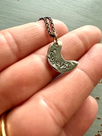 Image 9 of sterling silver small moon necklace