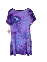 Image 7 of XXL 90's Babydoll Mini Dress in Purple Haze Ice Dye