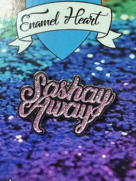 Image of Sashay Away Glitter Enamel Pin 