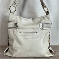Image 3 of B. MAKOWSKY off white beige genuine leather shoulder handbag