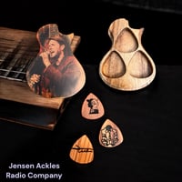 Jensen Ackles wooden guitar and picks
