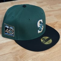 Image 1 of New Seattle Mariners 40th Anniversary Patch Fitted Size 7 3/8