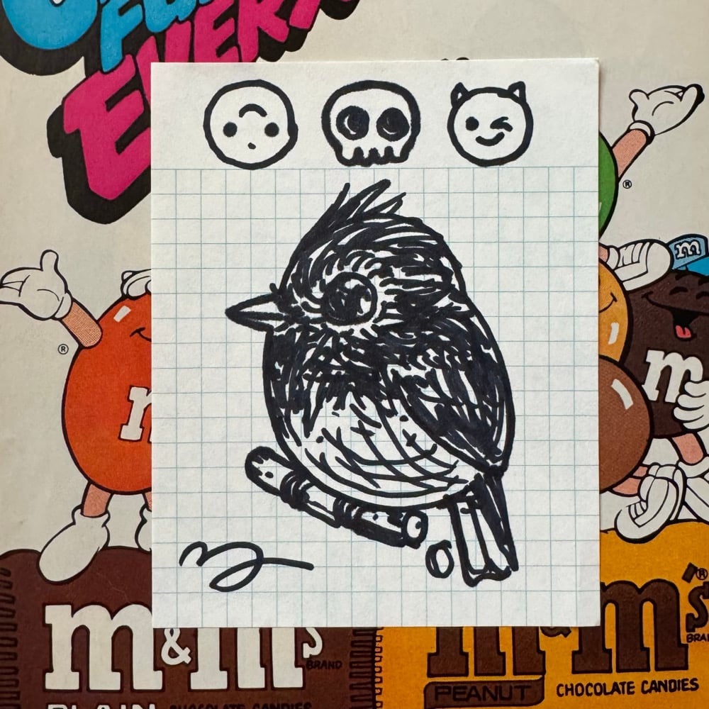Image of Fat Bird Sharpie Sketch #55