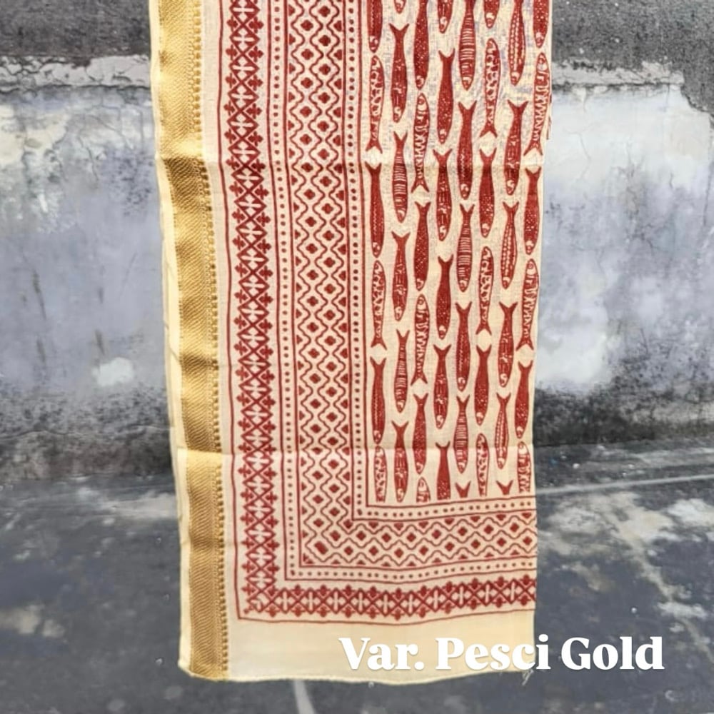 Image of PAREO COTONE STAMPATO GOLD