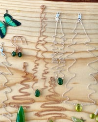 Image 3 of Simple Emerald Gem Drop Necklace 