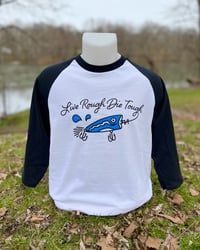 Image 1 of White / Black “Popper” Baseball Tee