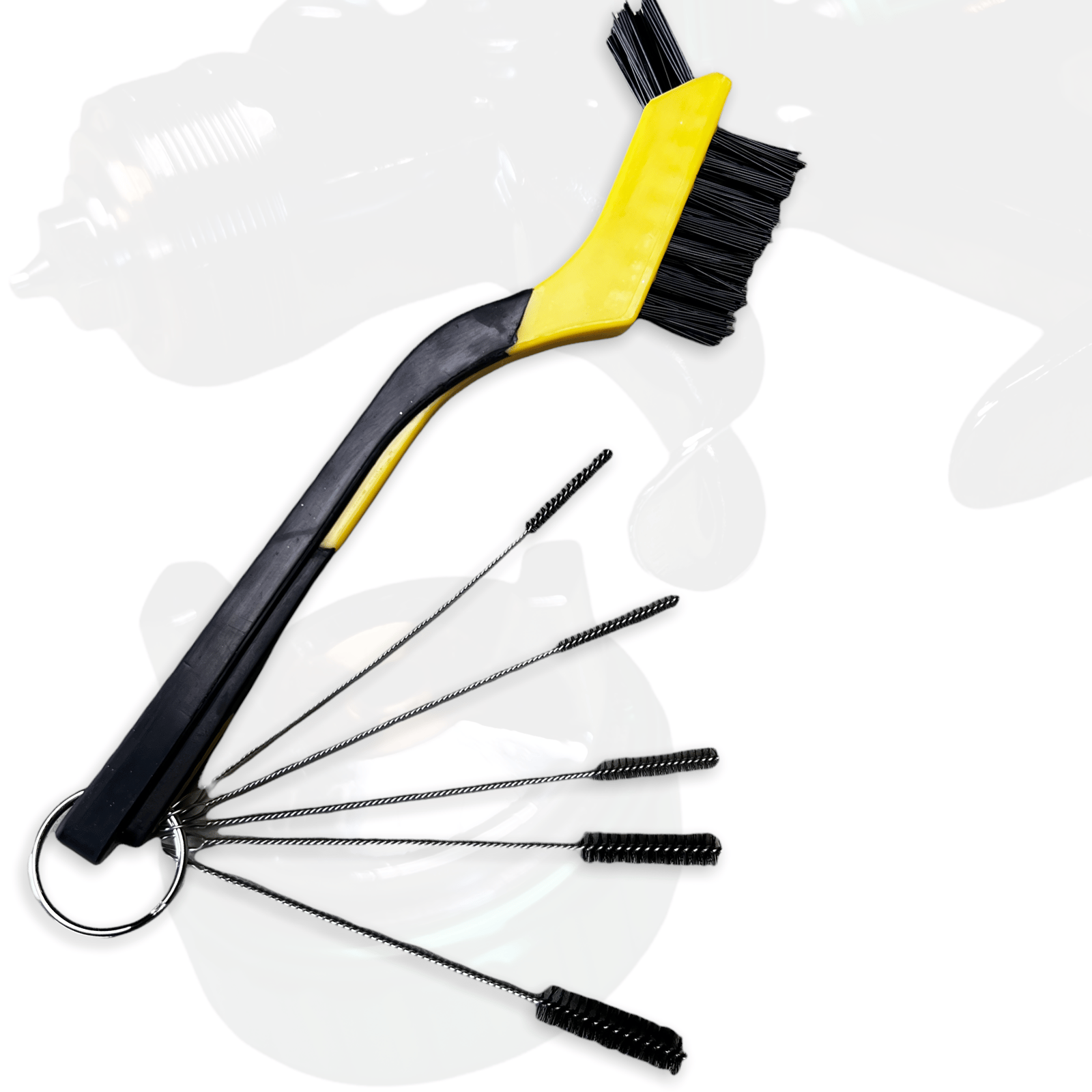 6 pc Solvent Proof Gun Cleaning Brush Set LiME LiNE