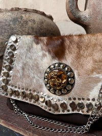 Image 2 of Nala Clutch Bag Beige and Brown